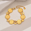 Brass Coin Link Bracelets for Women KS5406-5