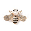 Bees Alloy Rhinestone Brooches for Backpack Clothes JEWB-M071-01KCG-1