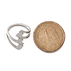 Textured Rhombus 304 Stainless Steel Finger Ring for Women RJEW-L126-09B-P-5