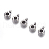Charm Carrier Tibetan Silver Drum Pendant Tube Bails AB017H-2