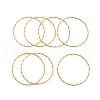 7Pcs PVD Vacuum Plating 304 Stainless Steel Textured Ring Bangles Set for Women BJEW-A011-13C-G-2