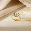 304 Stainless Steel Enamel Adjustable Finger Rings for Women RJEW-B131-02A-2