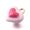 Zinc Alloy Enamel Charms FIND-U029-01G-08-2