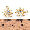 Brass Micro Pave Cubic Zirconia Charms KK-N261-100G-3