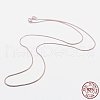 925 Sterling Silver Chain Necklaces STER-F039-10RG-3