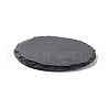 Natural Black Stone Cup Mat AJEW-G036-03-4