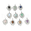 Natural & Synthetic Mixed Gemstone Pendants G-L623-04P-1
