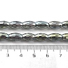 Electroplate Transparent Glass Beads Strands EGLA-M032-02A-PL01-3