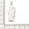 304 Stainless Steel Pendants STAS-Q343-05C-GP-3