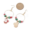 Alloy Enamel Dangle Earrings EJEW-JE06144-3