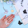 Gorgecraft 6Pcs 3 Colors Butterfly Acrylic Mobile Straps AJEW-GF0009-11-3