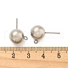 304 Stainless Steel Stud Earring Findings STAS-O004-10G-P-3