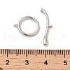 Rhodium Plated 925 Sterling Silver Toggle Clasps STER-G038-03P-3