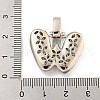 Brass Micro Pave Clear Cubic Zirconia Pendants KK-B099-01P-W-3