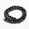 Natural Black Spinel Beads Strands G-G682-23-8mm-2