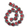 Handmade Lampwork Bumpy Beads Heart X-LAMP-V001-07A-2