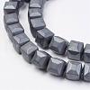 Non-magnetic Synthetic Hematite Beads Strands G-F396-35-6x6mm-1