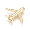 Brass Micro Pave Cubic Zirconia Airliner Beads ZIRC-L078-005G-NR-2