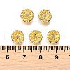 Brass Rhinestone Spacer Beads RB-A014-L8mm-01G-NF-4