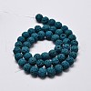 Natural Lava Rock Round Bead Strands G-I124-6mm-09-6