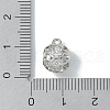 Rack Plating Brass Micro Pave Cubic Zirconia Tube Bails KK-A220-01P-3