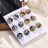 304 Stainless Steel Rhinestone Stud Earrings EJEW-C099-20GP-1