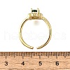 Brass Pave Cubic Zirconia Cuff Rings for Women RJEW-H247-13G-5