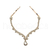 Alloy Rhinestone Hair Chain OHAR-M044-01G-1