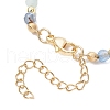 Natural Blue Agate Beaded Bracelets BJEW-JB11763-02-4