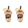 Eco-Friendly Zinc Alloy Milkshake Pendants ENAM-R051-16-01G-NR-2