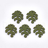 Painted Poplar Wood Pendants WOOD-T021-11K-1
