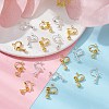 20Pcs 2 Colors Racking Plated Brass Clip-on Earring Findings KK-CJ0002-11-5