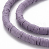 Handmade Polymer Clay Bead Strands X-CLAY-T002-6mm-58-3