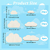 Olycraft 36Pcs 3 Style Cloud Shape Unfinished Wood Slices WOOD-OC0002-67-2