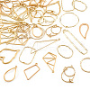 Alloy Open Back Bezel Pendants PALLOY-TA0001-72G-14