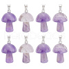 Unicraftale 10Pcs Natural Amethyst Pendants G-UN0001-18B-1