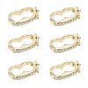 CHGCRAFT 6Pcs Brass Peanut Enhancer Clasps KK-CA0002-01G-1