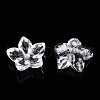 Transparent Glass Bead Caps GLAA-N001-07-3