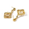 Rack Plating Brass with Cubic Zirconia Stud Earrings Finding KK-Z085-13G-2