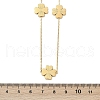 304 Stainless Steel Clover Link Chain Long Necklaces NJEW-V001-01G-5