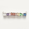 Brass Micro Pave Cubic Zirconia Pendants ZIRC-S061-63P-1