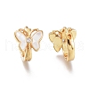Brass Micro Pave Clear Cubic Zirconia Huggie Hoop Earrings EJEW-I246-01G-B-3