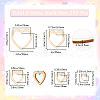 Gorgecraft 5Sets 5 Styles Wood Cabochons WOOD-GF0002-26-2