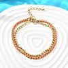 Brass Beaded Double Strand Bracelets BJEW-U040-02G-02-2