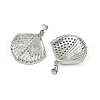 Brass Micro Pave Cubic Zirconia Pendants KK-C093-07P-2