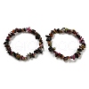 Natural Tourmaline Chip Beaded Stretch Bracelet G-H294-01A-01-1