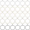 Unicraftale 30Pcs 5 Colors Ion Plating(IP) 316 Surgical Stainless Steel Hoop Earrings Findings STAS-UN0030-95-1