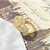 Virgin Mary Theme Clear Cubic Zirconia Finger Rings RJEW-G337-02G-05-3