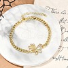 Brass Micro Pave Cubic Zirconia Link Bracelets BJEW-M050-04G-01-1