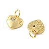 Brass Micro Pave Cubic Zirconia Pendants KK-C092-24E-G-2